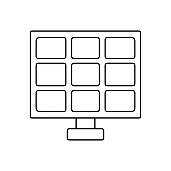 白色背景太阳能电池板 — 图库矢量图片