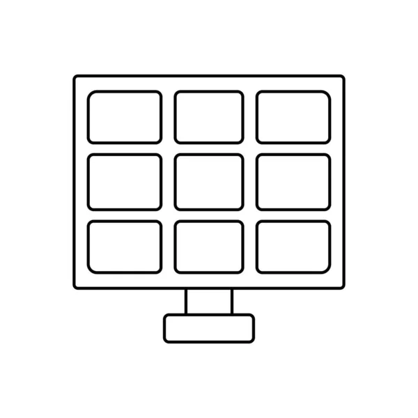 白い背景の太陽電池パネル — ストックベクタ