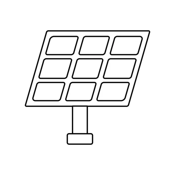 Painel solar sobre fundo branco — Vetor de Stock