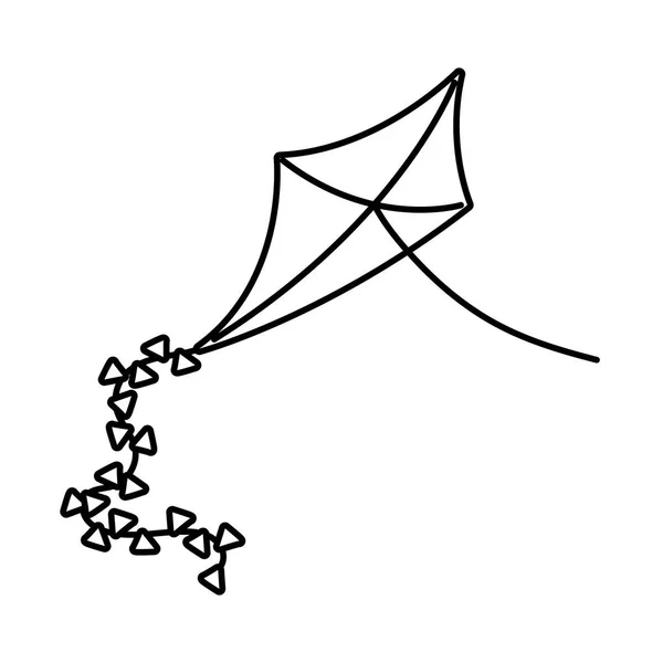 Conception vectorielle isolée de jouet de cerf-volant — Image vectorielle