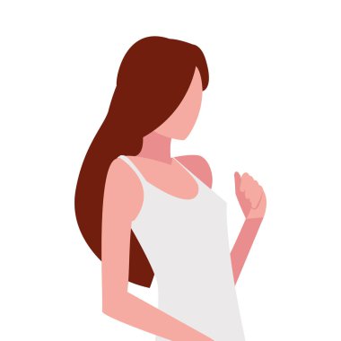 Süpermodel avatar kadın vektör tasarımı