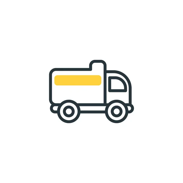 Geïsoleerde constructie truck pictogram vullen vector ontwerp — Stockvector