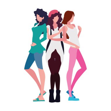 Süpermodel kadın avatar vektör tasarımı