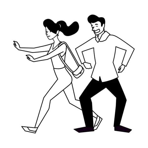 Couple de femme et homme design vectoriel — Image vectorielle