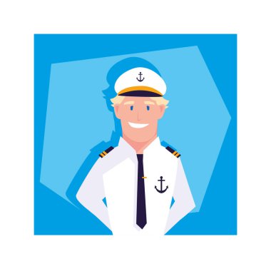 Gemi sürücüsü çerçeve vektör tasarımında