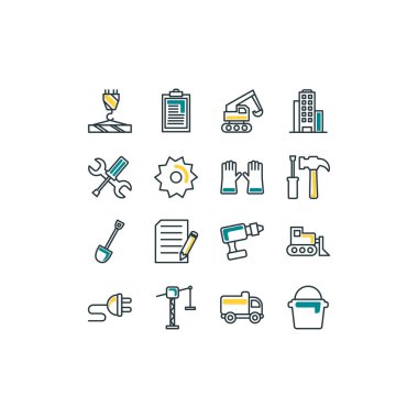 İzole edilmiş yapı simgesi doldurma vektör tasarımı