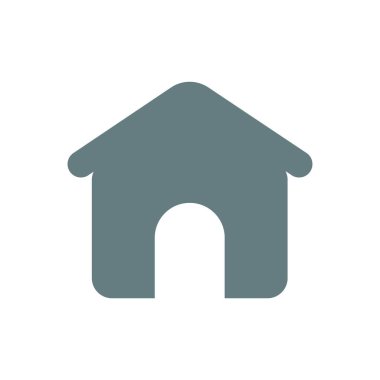 Beyaz arkaplanda ev silueti