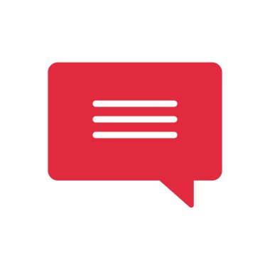 Beyaz arkaplanda konuşma balonu