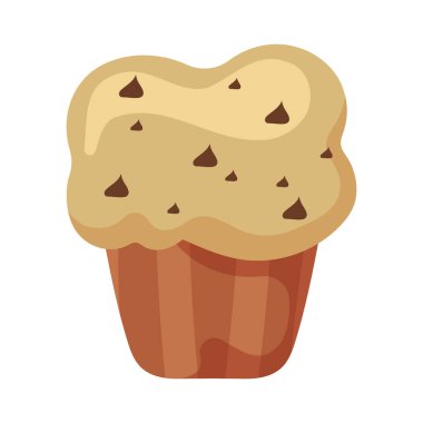 Beyaz arka planda lezzetli ve taze kekler.