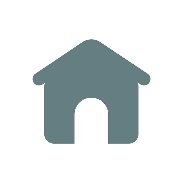 Casa silhouette su sfondo bianco — Vettoriale Stock