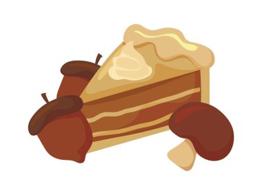 Beyaz arka planda pastanın lezzetli kısmı