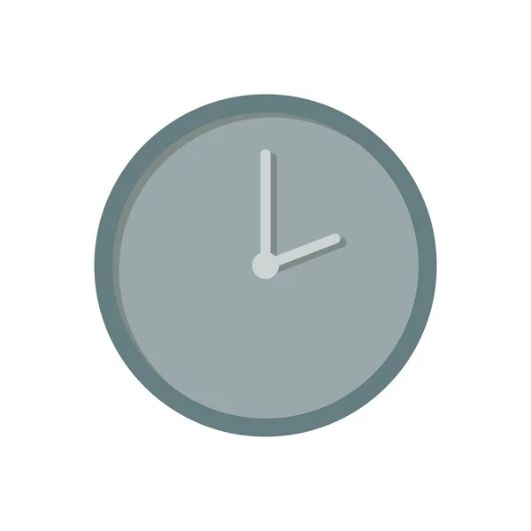 Reloj de color gris sobre fondo blanco — Vector de stock