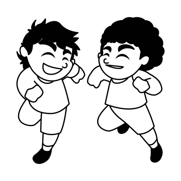 Isolated boys cartoons vector design