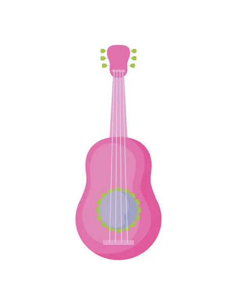 Guitarra mexicana en fondo blanco — Vector de stock
