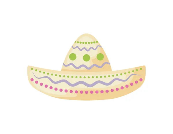 Sombrero mexicano en fondo blanco — Vector de stock