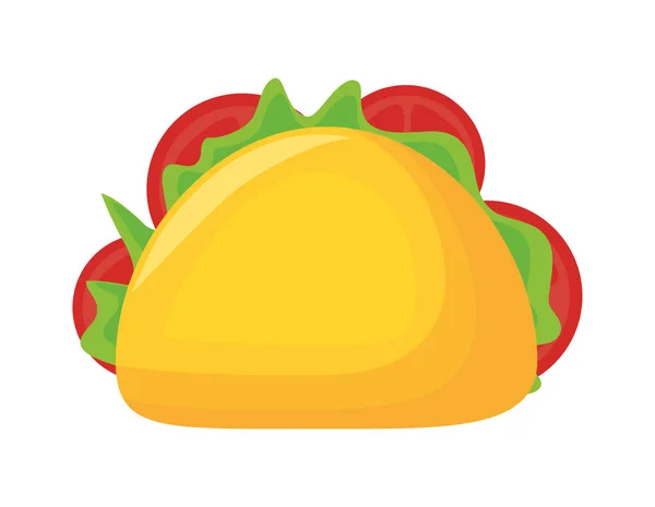 Lezzetli taco, tipik Meksika yemeği. — Stok Vektör