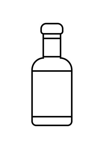 Пляшка гарячого соусу на білому фоні — стоковий вектор