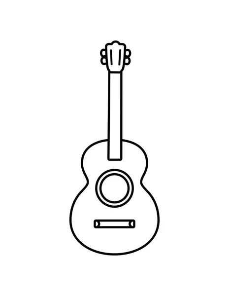 Guitarra mexicana en fondo blanco — Vector de stock