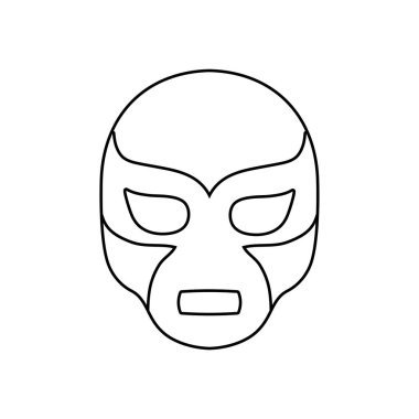 Meksikalı güreşçi maskesi, beyaz arka planda güreş