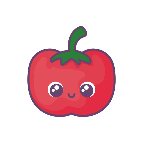 Délicieuse tomate sur fond blanc — Image vectorielle