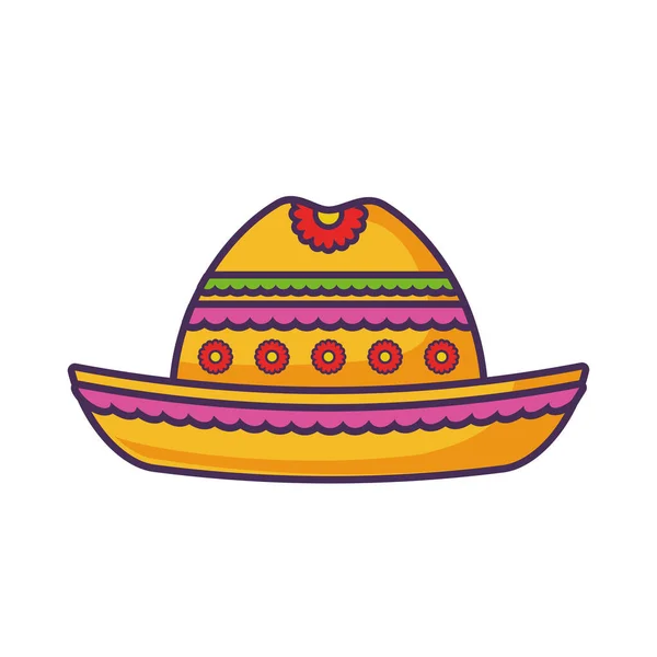 Мексиканський капелюх на білому тлі — стоковий вектор
