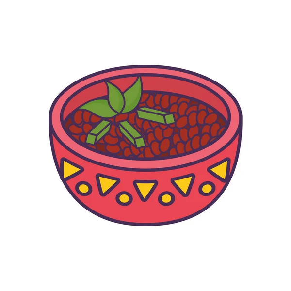 Traditional mexican cuisine soup on white background — ストックベクタ