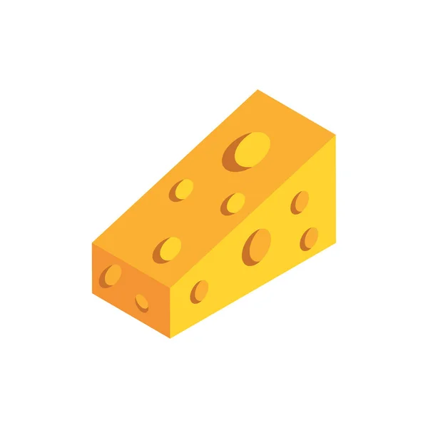 Finom sajt adag fehér háttér — Stock Vector