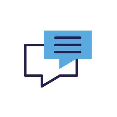 Beyaz arkaplanda konuşma balonu