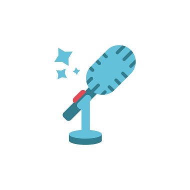 Beyaz arka plan üzerinde durmak ile mikrofon