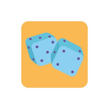 oyun şansı, beyaz arkaplandaki zarlar