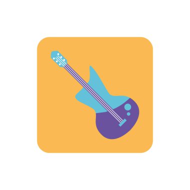 beyaz arka plan üzerinde müzik aleti elektrik gitar