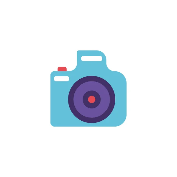 Photographic camera on white background — Stock Vector