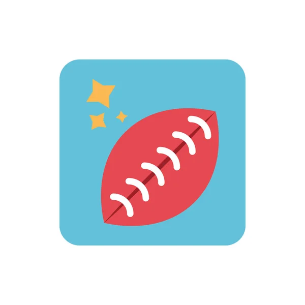 American Football Ballon auf weißem Hintergrund — Stockvektor
