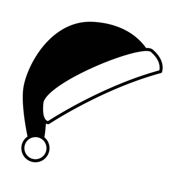 Beyaz arka planda şirin Noel Baba şapkası — Stok Vektör