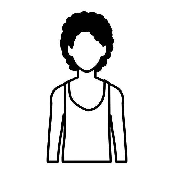 Homme sans visage sur fond blanc — Image vectorielle