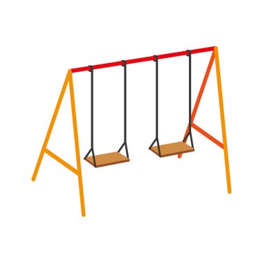 Çocuklar beyaz arkaplanda salınırlar