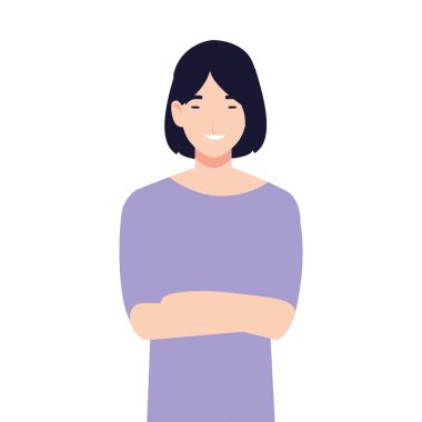 Beyaz arka plandaki genç adam.