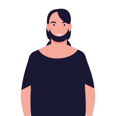 Beyaz arka plandaki genç adam.