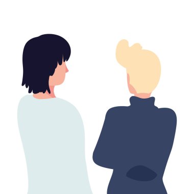 Beyaz arkaplanda arka plandaki adamlar