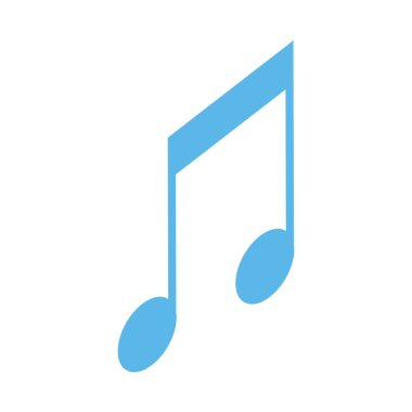 Beyaz arka planda müzik notası