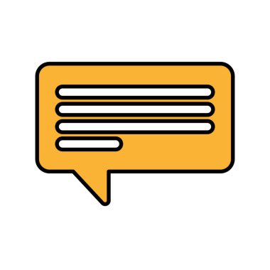 Beyaz arkaplanda konuşma balonu