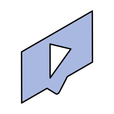 Beyaz arkaplanda çalma düğmesi olan çerçeve