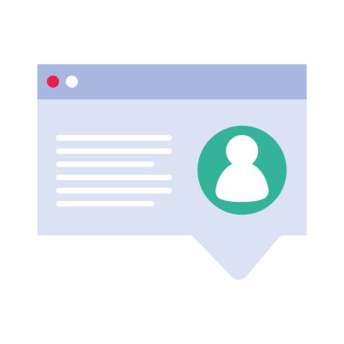 Beyaz arkaplanda sosyal ağ profili