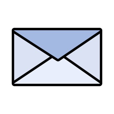 zarf beyaz arkaplanda kapatıldı