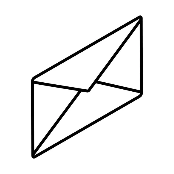 Enveloppe fermée en fond blanc — Image vectorielle