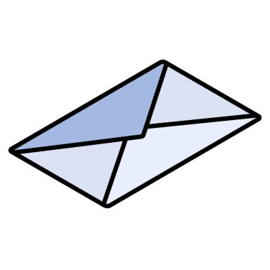 zarf beyaz arkaplanda kapatıldı