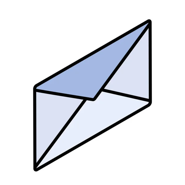 Enveloppe fermée en fond blanc — Image vectorielle