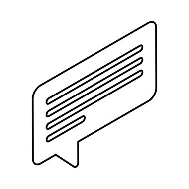 Beyaz arkaplanda konuşma balonu