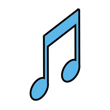Beyaz arka planda müzik notası