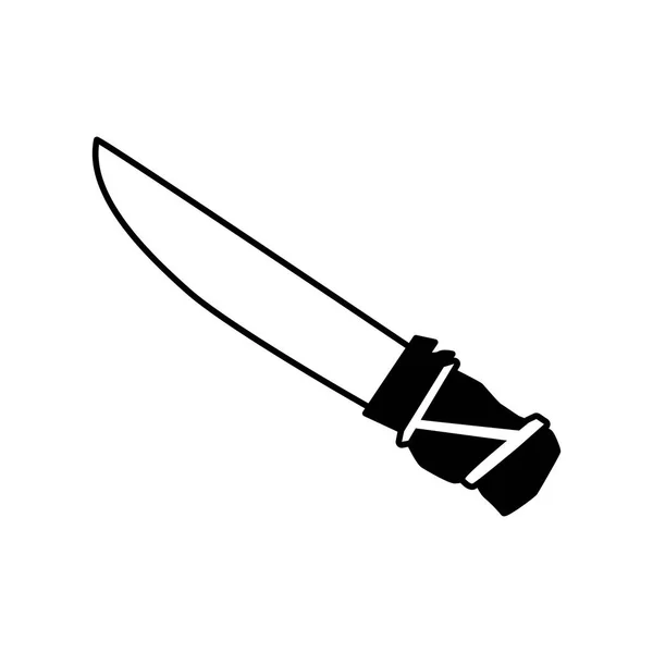 Cuchillo sobre fondo blanco — Vector de stock